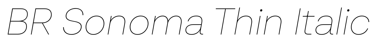 BR Sonoma Thin Italic